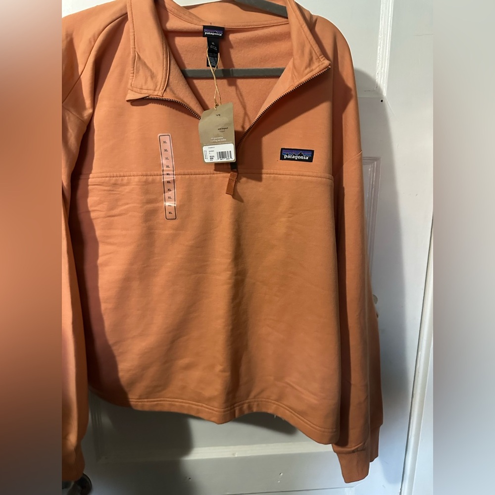 NWT! Patagonia Women's Ahnya 1/4 Zip Pullover Rock Melon XL - Picture 9 of 16
